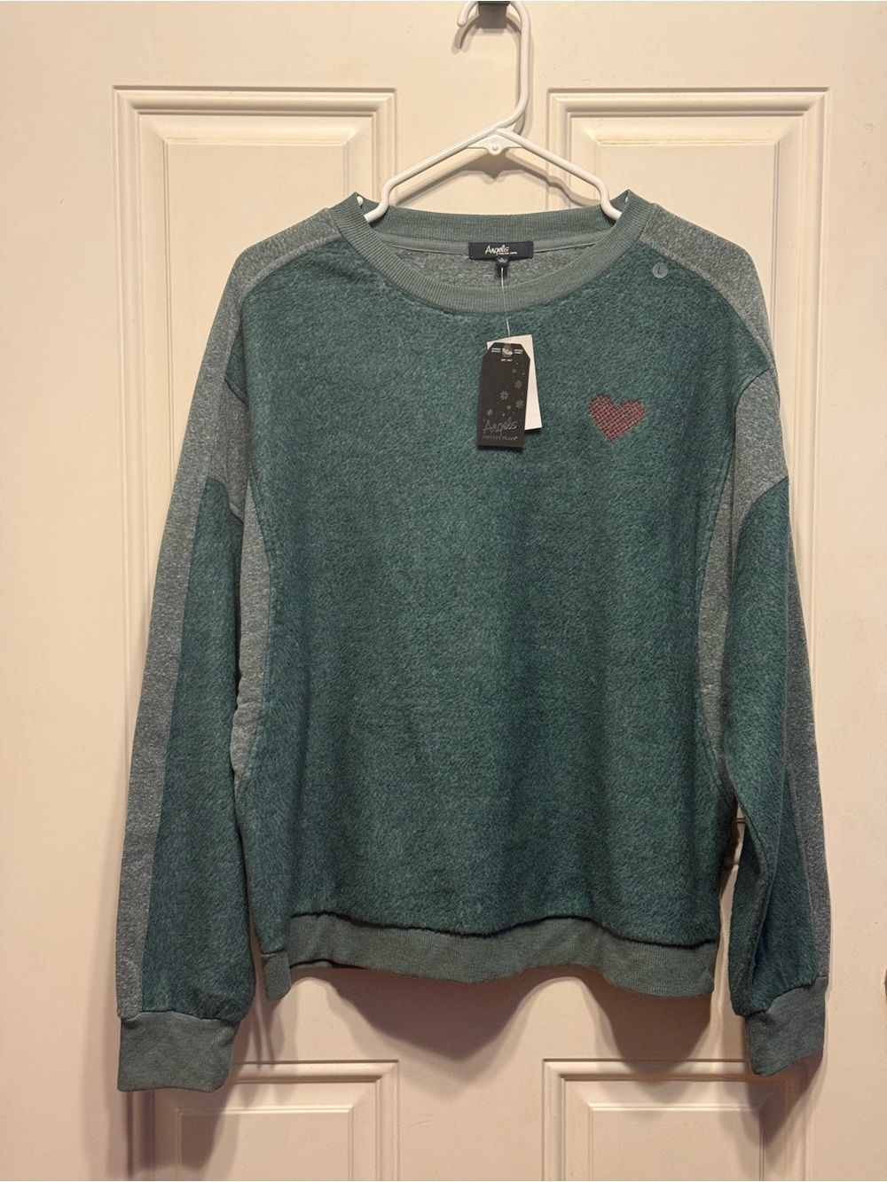 Angels Seafoam Pullover Sweatshirt with Subtle Embroidery